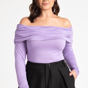 Lavender Off Shoulder Top